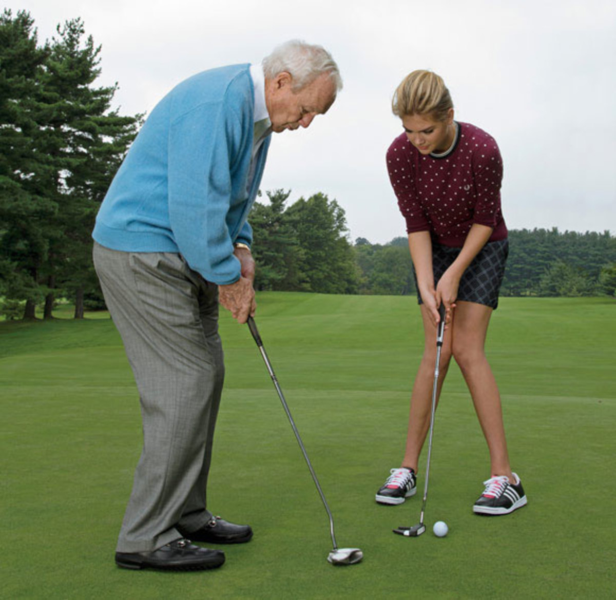 Kate Upton and Arnold Palmer for Golf Digest